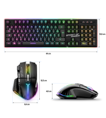 Ensemble Clavier et Souris Gamer Sans Fil Spirit of Gamer ULTIMATE 600 / Noir
