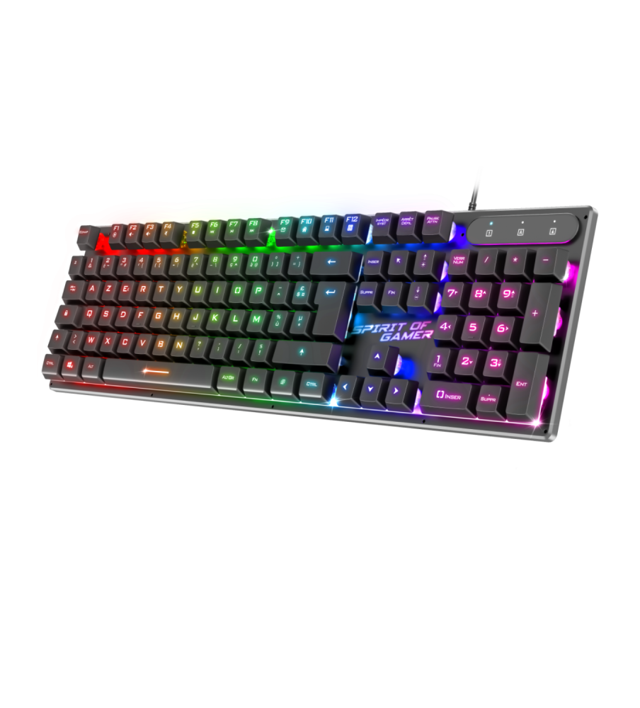 Clavier Gamer Filaire Spirit of Gamer CLA-PK1FR Semi-Mécaniques / RGB 3 Modes