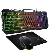 Pack Gaming Spirit Of Gamer 3en1: Clavier + Souris + Tapis PRO-MK5 RGB - Noir