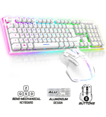 Pack Gamer Sans Fil  Clavier et Souris Gamer Sans Fil Spirit of Gamer ULTIMATE 600 / Blanc