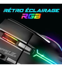 Ensemble Clavier et Souris Gamer Filaire SPIRIT OF GAMER ULTIMATE 600 - Noir