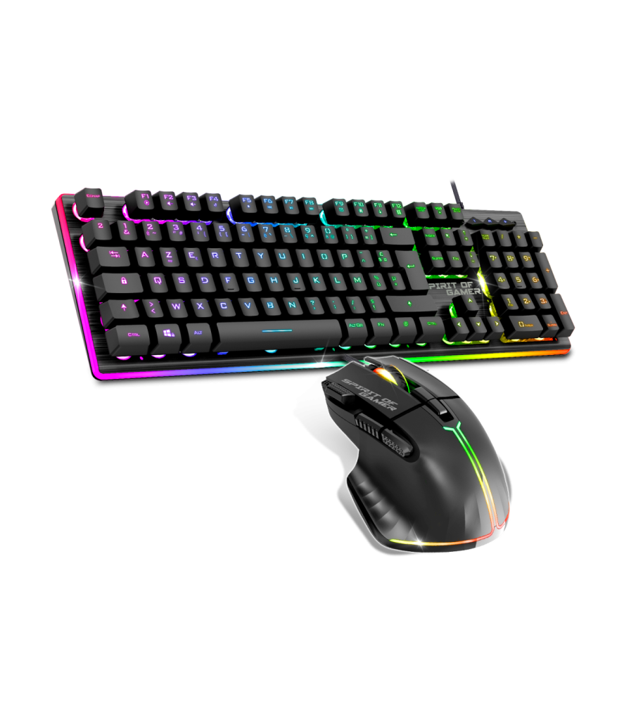 Ensemble Clavier et Souris Gamer Filaire SPIRIT OF GAMER ULTIMATE 600 - Noir