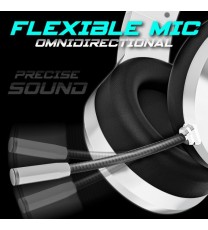 Micro Casque Gamer SPIRIT OF GAMER Pro H8 LED RGB - Blanc