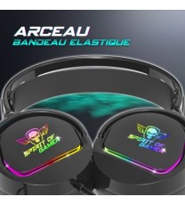 Casque Micro Gaming Spirit of Gamer PRO-H6 DARK / RGB / Noir