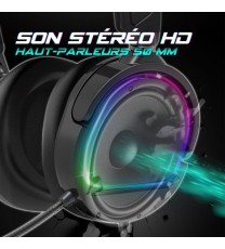 Casque Micro Gaming Spirit of Gamer PRO-H6 DARK / RGB / Noir