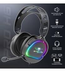 Casque Micro Gaming Spirit of Gamer PRO-H6 DARK / RGB / Noir