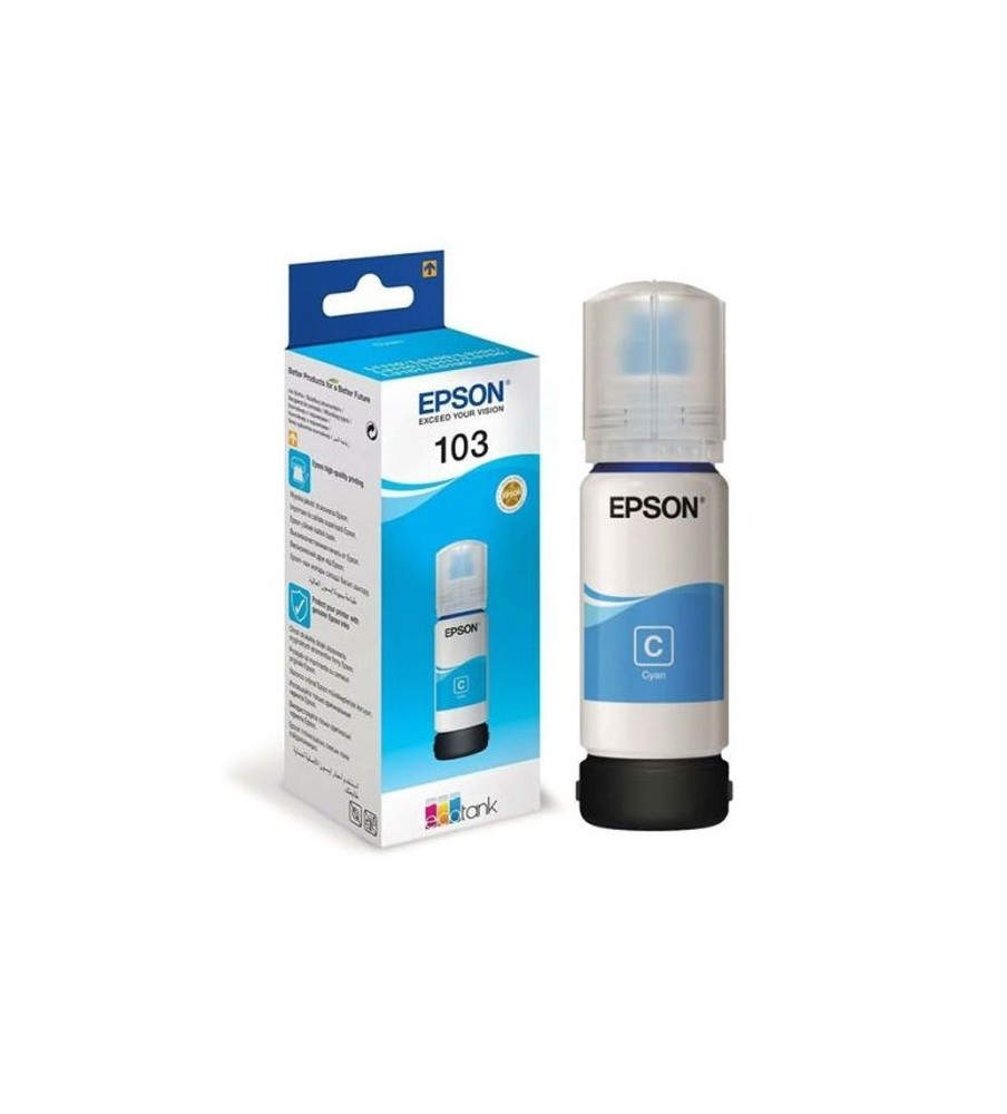 Bouteille D'encre Original EPSON ECOTANK 103 - Cyan
