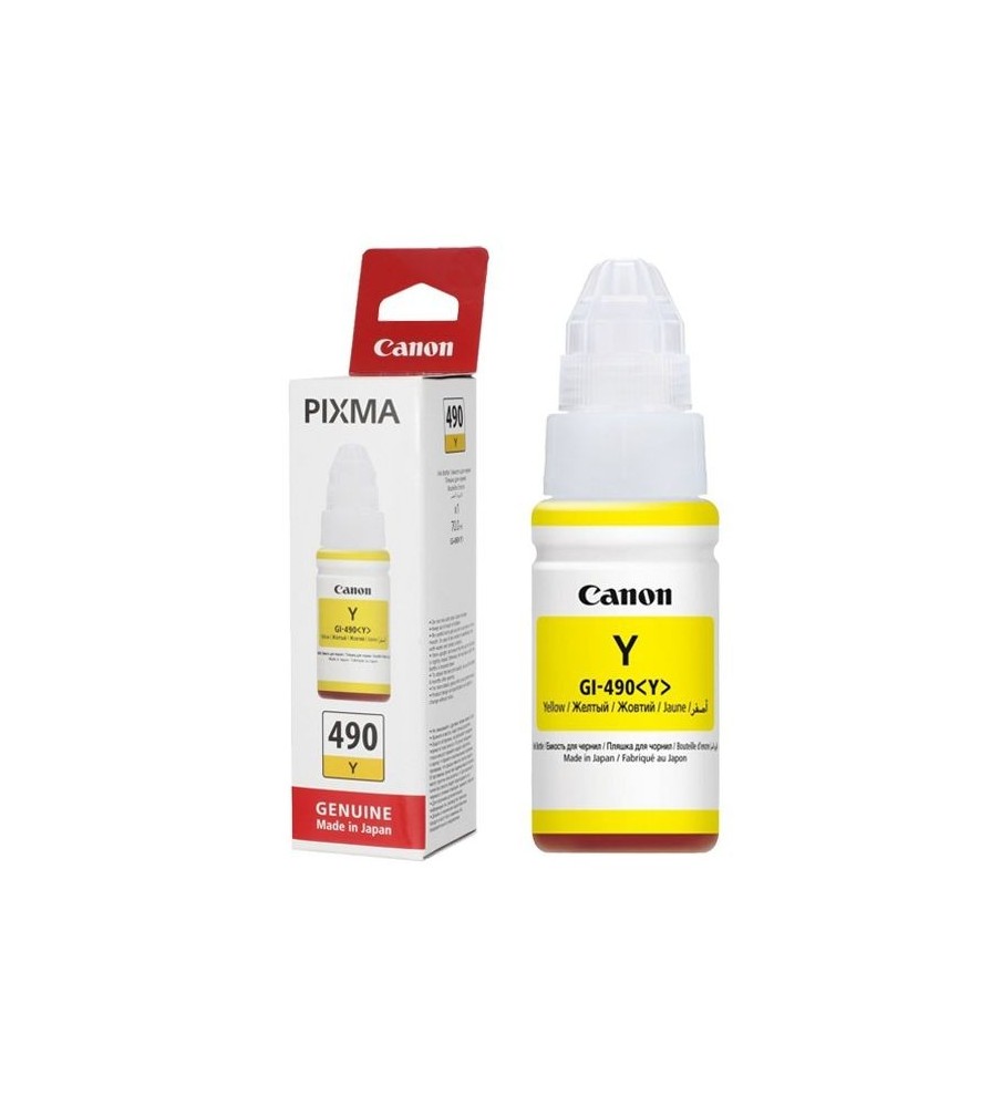 Bouteille d'encre Original Canon GI 490 J - Jaune (GI-490-J)