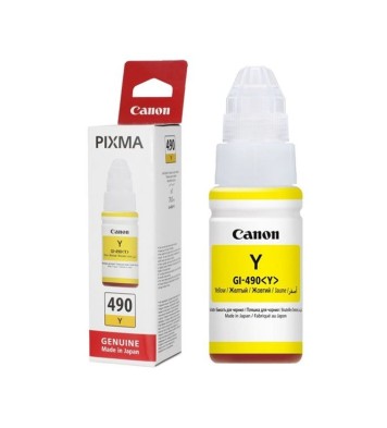 Bouteille d'encre Original Canon GI 490 J - Jaune (GI-490-J)