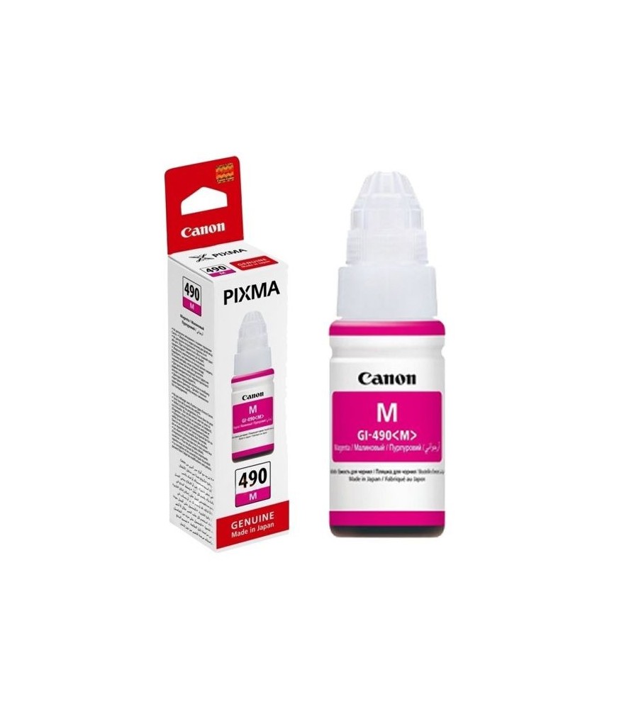 Bouteille d'encre Original Canon GI 490 - Magenta (GI-490-M)