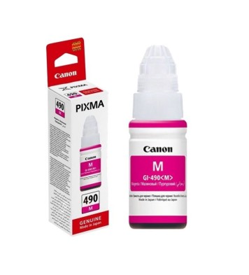 Bouteille d'encre Original Canon GI 490 - Magenta (GI-490-M)