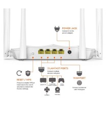 Routeur Wifi Tenda AC5 AC1200 Double Bande Blanc