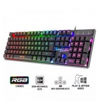 Clavier Spirit Of Gamer Semi Mécanique Pro-K1 RGB 3 Modes -Noir