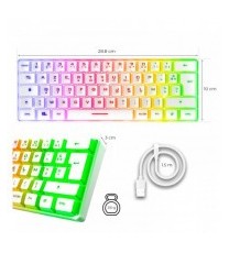 Clavier Gamer Filaire SPIRIT OF GAMER PRO-K2 RGB - Blanc