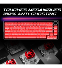 Clavier Gamer Sans Fil SPIRIT OF GAMER Xpert k600 RGB - Gris