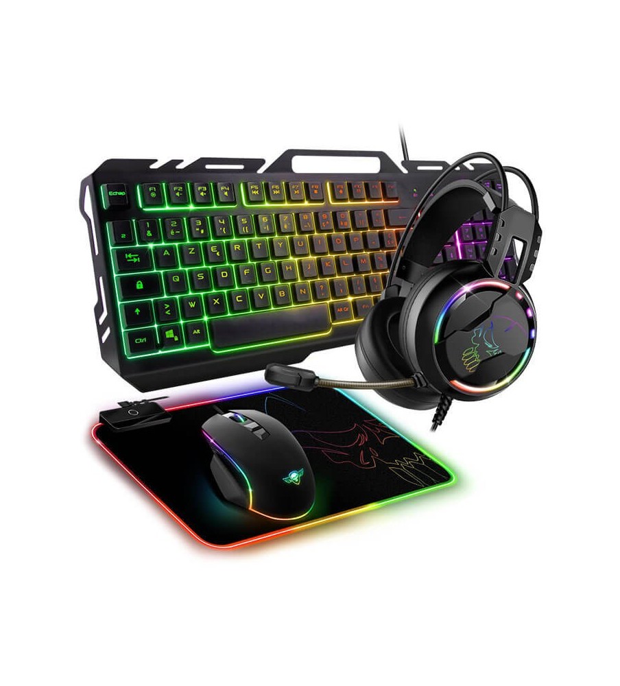 Pack Gaming ULTIMATE 300 4EN1 Spirit Of Gamer , Clavier + Souris + Tapis + Casque
