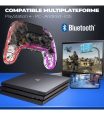 Manette de Jeu Sans Fil SPIRIT OF GAMER NÉON RGB - Transparente