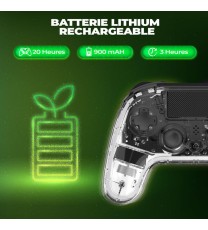Manette de Jeu Sans Fil SPIRIT OF GAMER NÉON RGB - Transparente