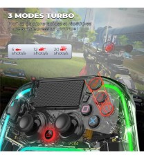 Manette de Jeu Sans Fil SPIRIT OF GAMER NÉON RGB - Transparente