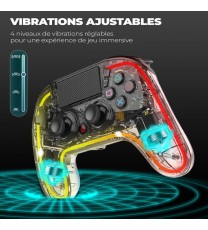 Manette de Jeu Sans Fil SPIRIT OF GAMER NÉON RGB - Transparente