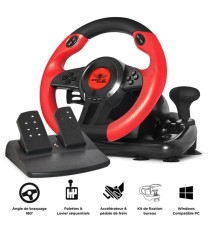 Volant De Course SPIRIT OF GAMER PRO 1 - Noir&Rouge