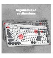Ensemble Clavier et Souris Sans Fil Advance ERGOSTYLE / Blanc