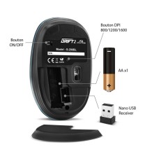Souris Sans Fil ADVANCE Drift 2 - Noir&Bleu