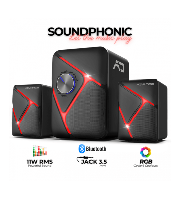 Haut-parleur Bluetooth - Advance Soundphonic 11W RMS - RGB