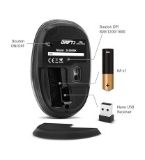 Souris sans fil Advance Drift 2 / Noir