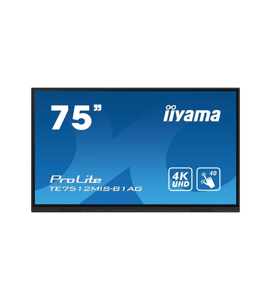 Ecran Tactile IIYAMA ProLite TE7512MIS-B1AG 75'' 4K UHD IPS 60Hz Ecran Tactile IIYAMA ProLite TE7512MIS-B1AG 75'' 4K UHD IPS 60Hz
