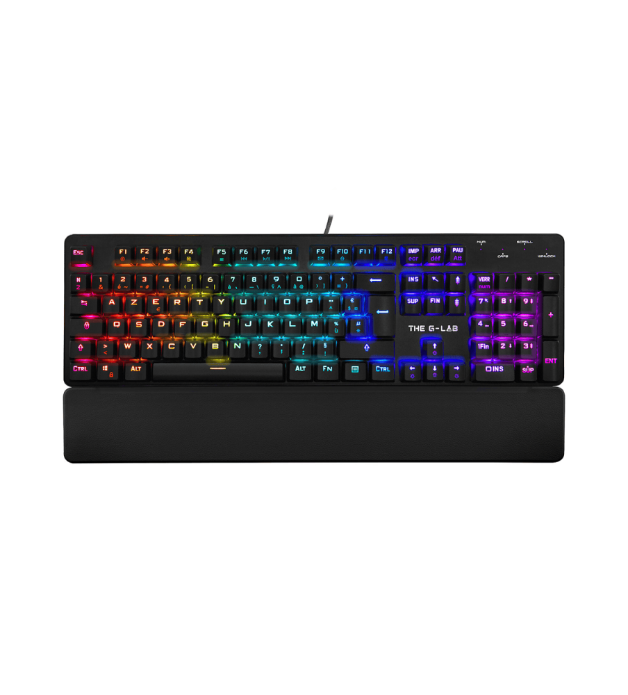 Clavier Gamer Mécanique THE G-LAB RGB Red Switch Noir