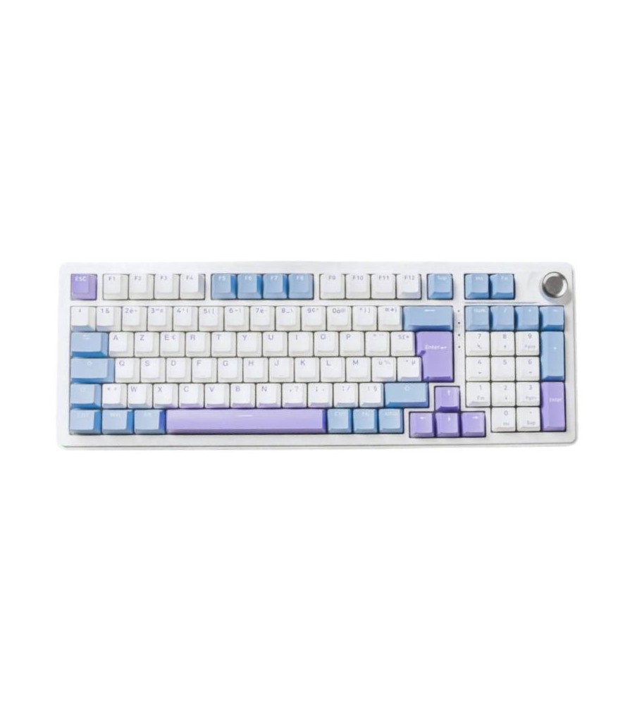 Clavier Sans Fil Gaming G-LAB keys Elite 400 RGB - Blanc et Bleu