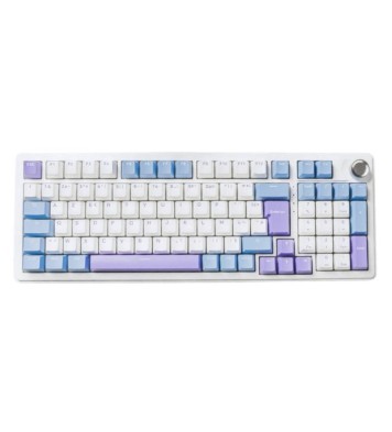 Clavier Sans Fil Gaming G-LAB keys Elite 400 RGB - Blanc et Bleu