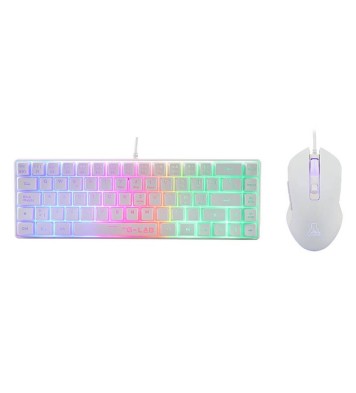 Pack Clavier & Souris Gaming G-Lab Combo HYDROGEN 2 en 1 - Blanc