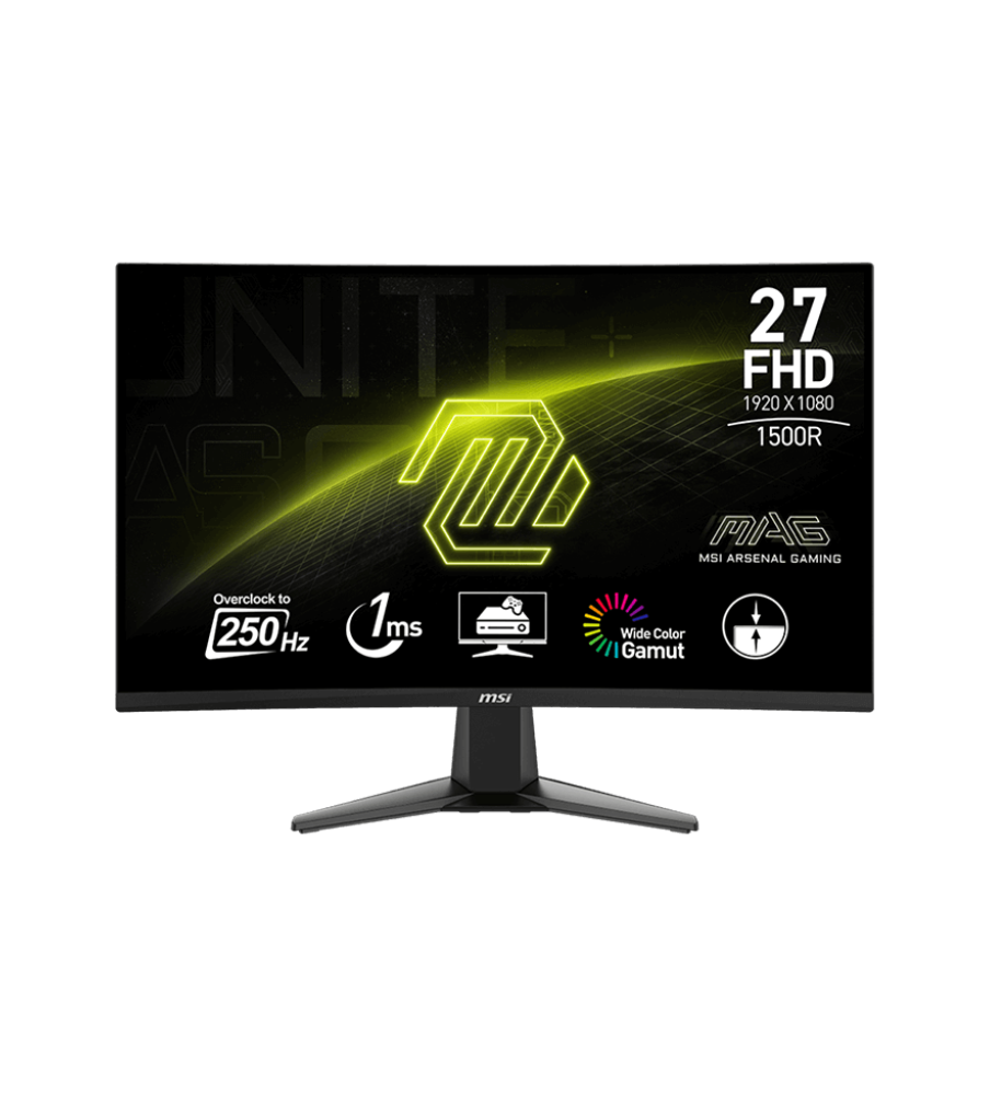 Ecran Gaming Curved MSI MAG 27C6X 27'' Full HD VA 250Hz - Noir
