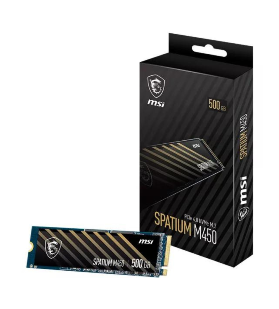 Disque Dur Interne SSD MSI SPATIUM M450 v1 PCIe 4.0 NVMe M.2 / 500 Go