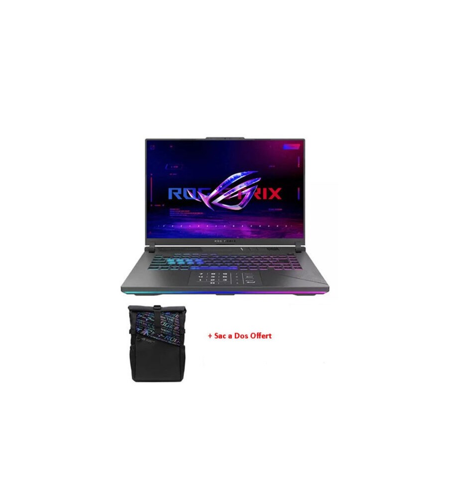 Pc Portable Gamer ASUS ROG Strix G16 QHD+ | i9-14900HX | RTX 4060 8G | 32 Go DDR5 | 1 To SSD Pc Portable Gamer ASUS ROG Strix G16 QHD+ | i9-14900HX | RTX 4060 8G | 32 Go DDR5 | 1 To SSD