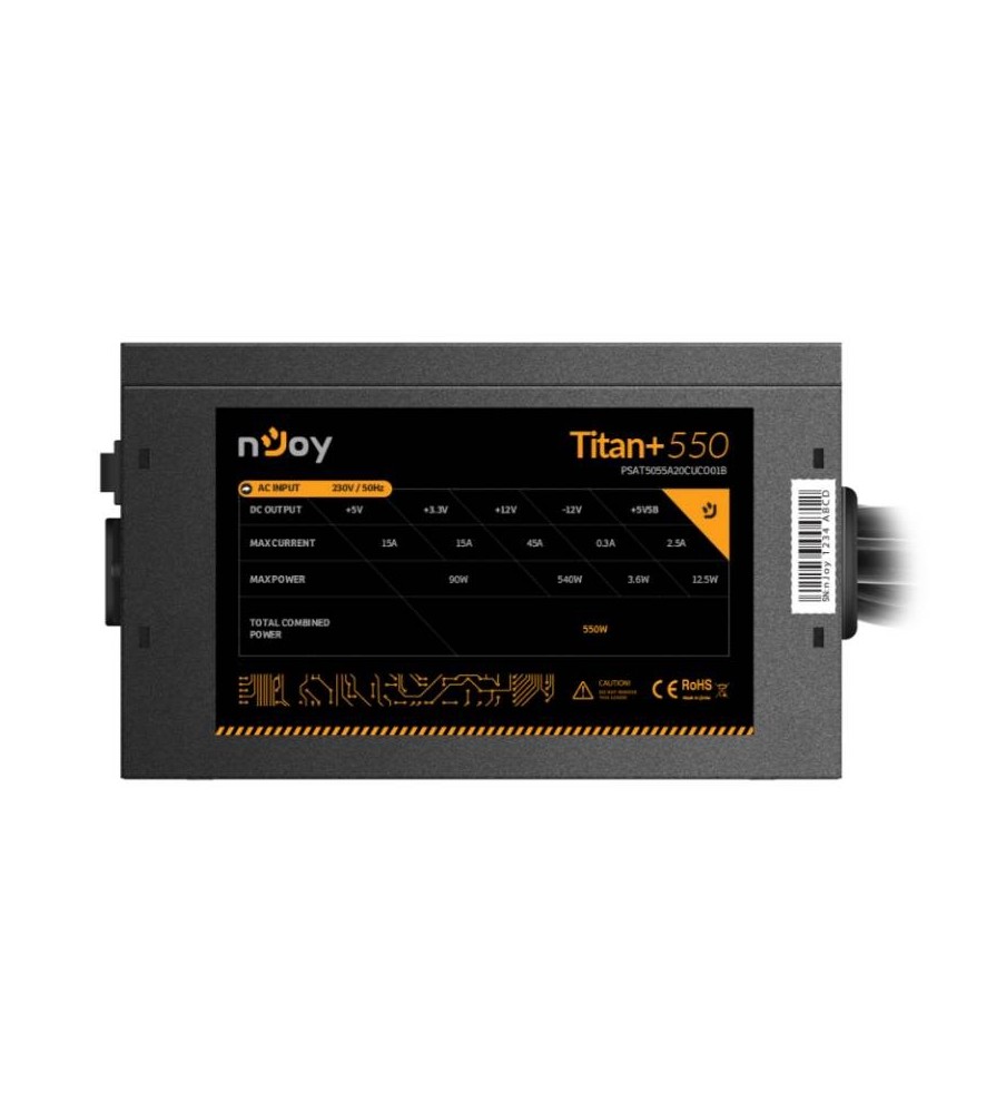 Bloc D'Alimentation NJOY TITAN+ 550W 80+ Bronze