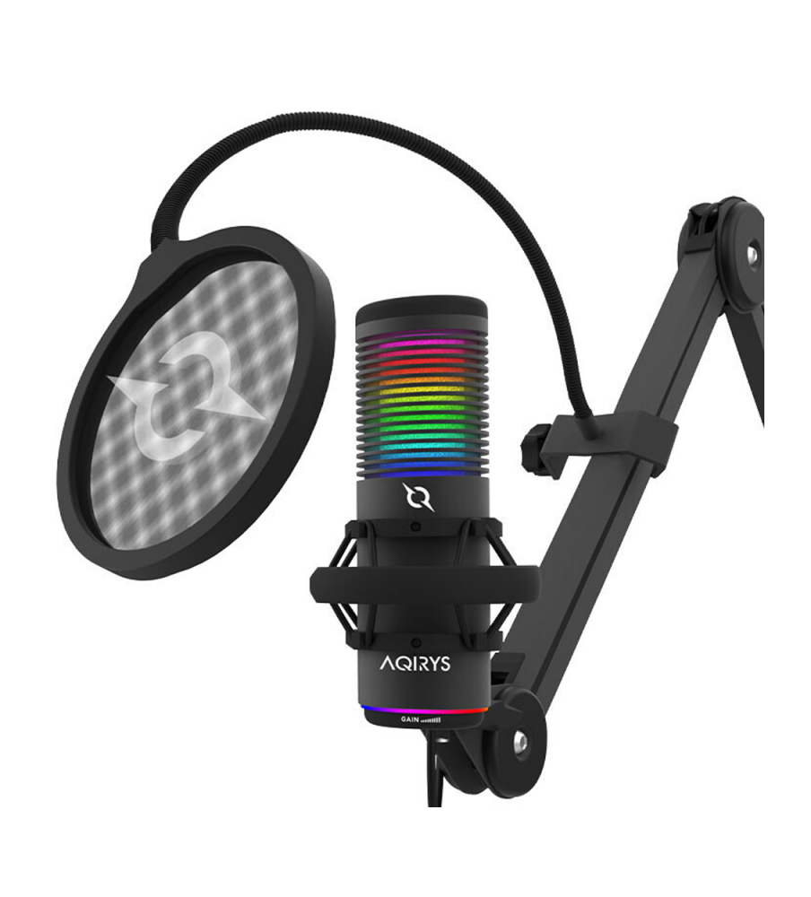 Microphone Gamer Filaire AQIRYS GALILEO - Noir Microphone Gamer Filaire AQIRYS GALILEO - Noir