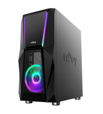 Boîtier Gamer NJOY FORT PC CASE ARGB / ATX & Micro ATX / Noir