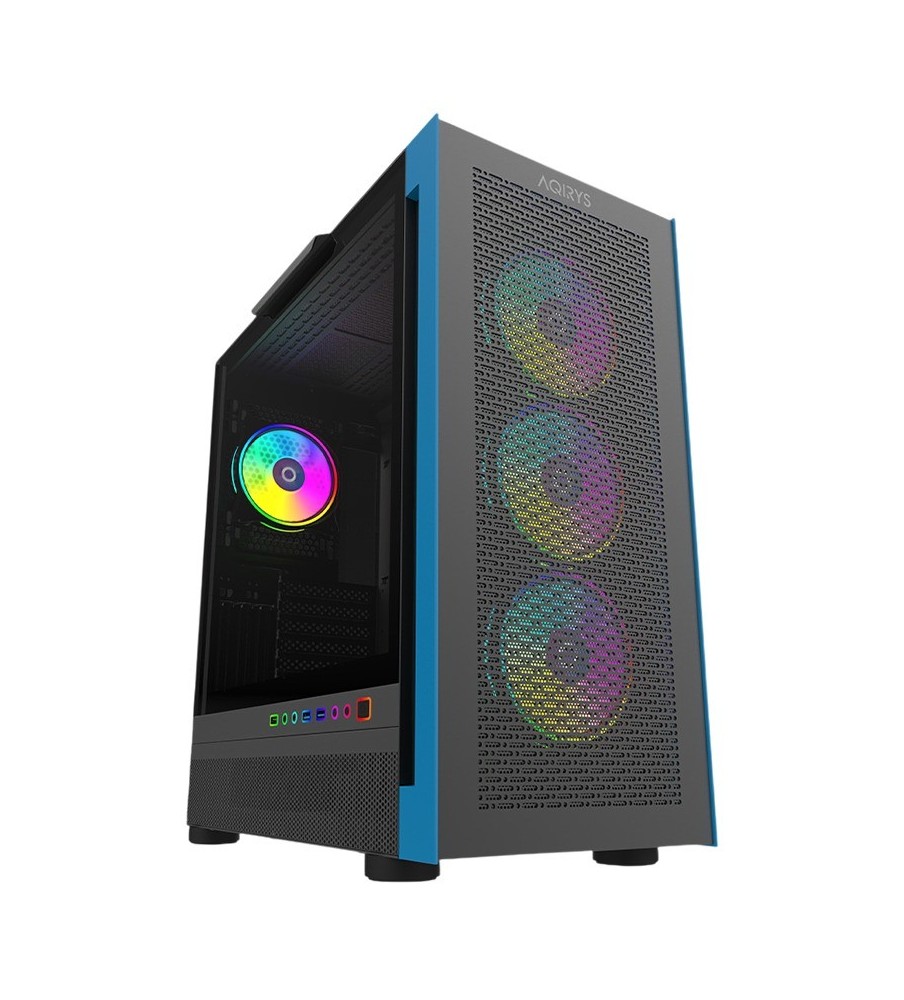Boitier Gamer AQIRYS SARGAS Moyen Tour 4 Fans RGB - Noir