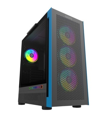 Boitier Gamer AQIRYS SARGAS Moyen Tour 4 Fans RGB - Noir