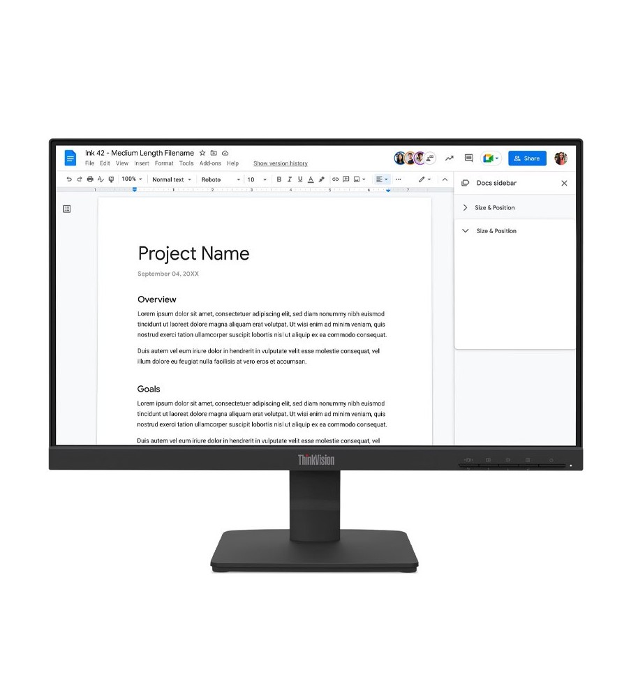 Ecran Lenovo Thinkvision S22-4e 21.5'' FHD 100Hz IPS Noir