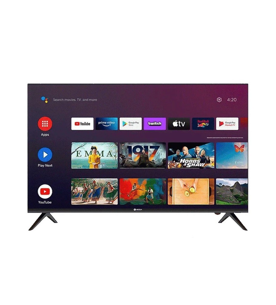 Tv VEGA 55" Smart Qled UHD 4K Avec Récepteur Intégré - Noir