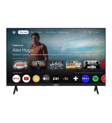 Tv VEGA 50" Smart Qled UHD 4K Avec Récepteur Intégré - Noir