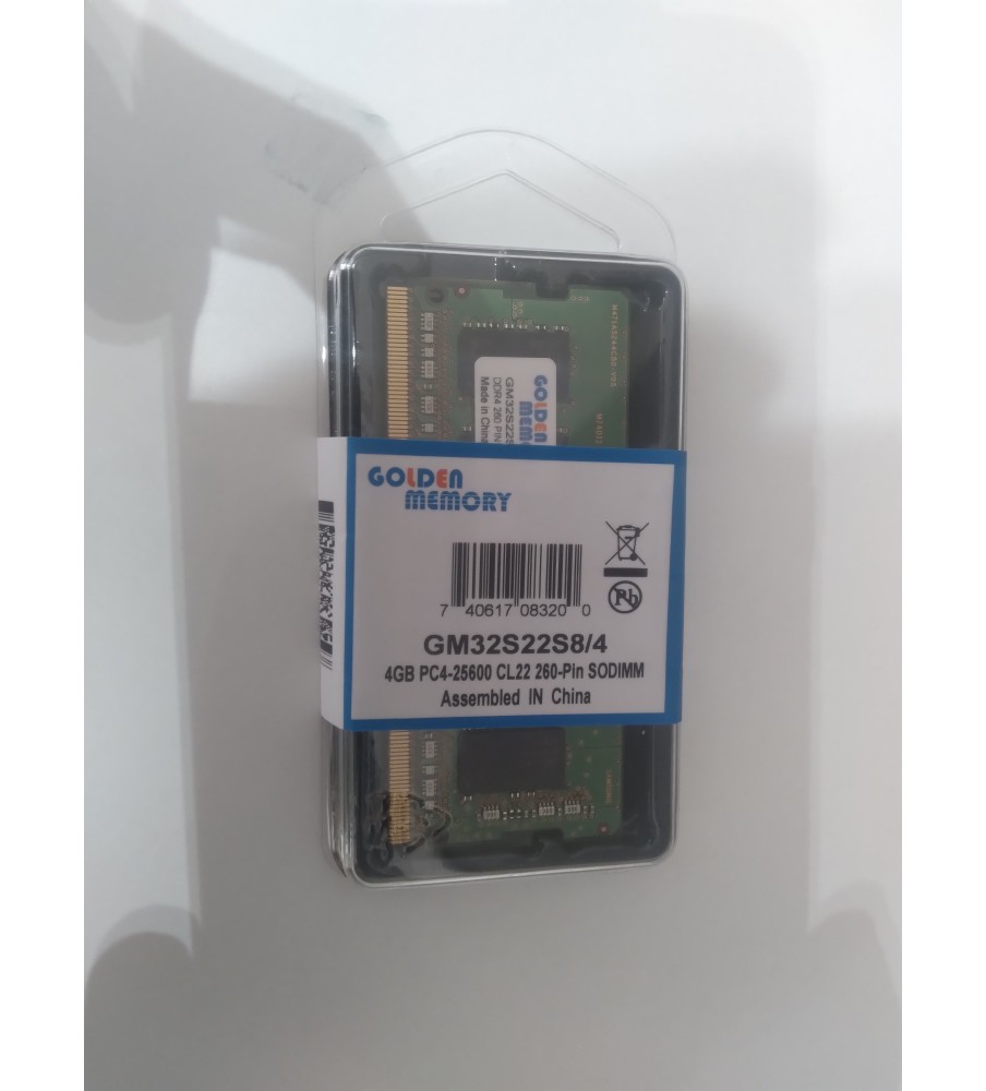Barrette Mémoire GOLDEN MEMORY 4Go DDR4 3200MHz SO-DIMM