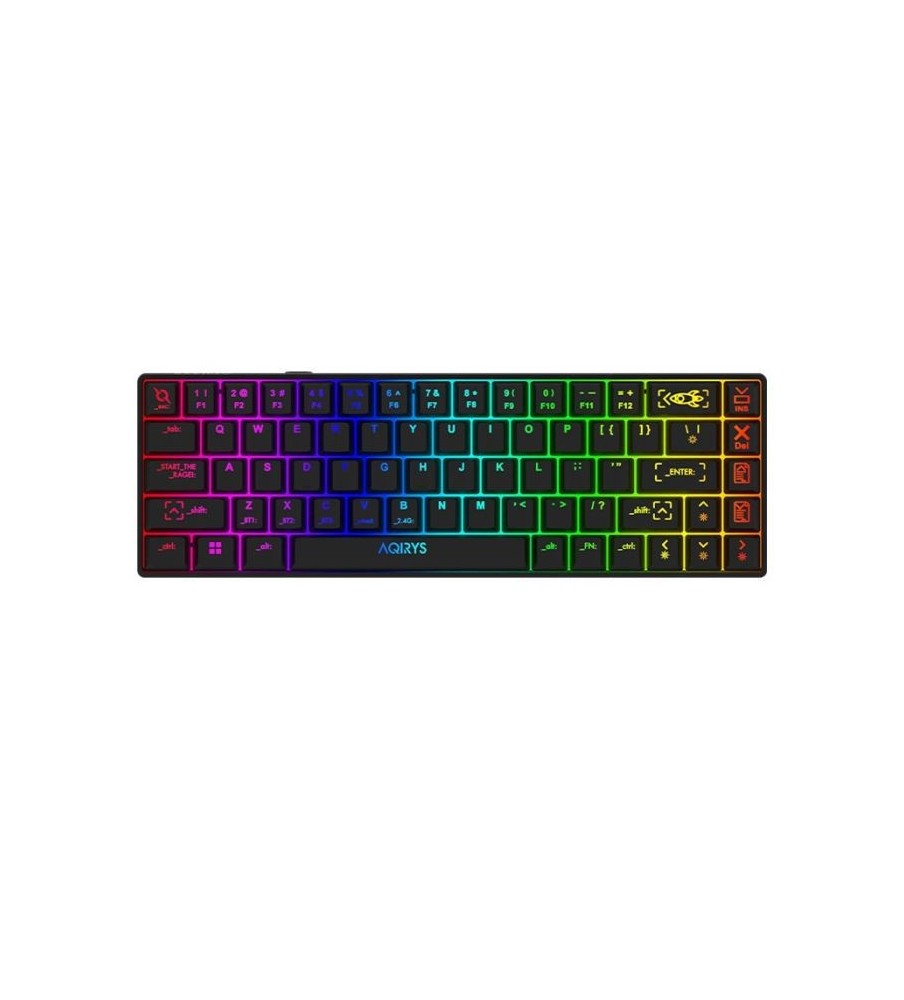 Clavier Gamer Mécanique AQIRYS MIRA 100% Anti-ghosting RGB - Noir Clavier Gamer Mécanique AQIRYS MIRA 100% Anti-ghosting RGB - Noir