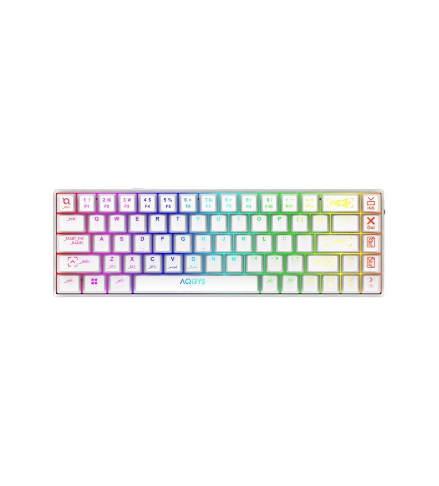 Clavier Gamer Mécanique AQIRYS MIRA 100% Anti-ghosting RGB - Blanc Clavier Gamer Mécanique AQIRYS MIRA 100% Anti-ghosting RGB - Blanc