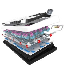 Clavier Filaire Gamer Mécanique AQIRYS ADARA 100% Anti-ghosting RGB - Blanc