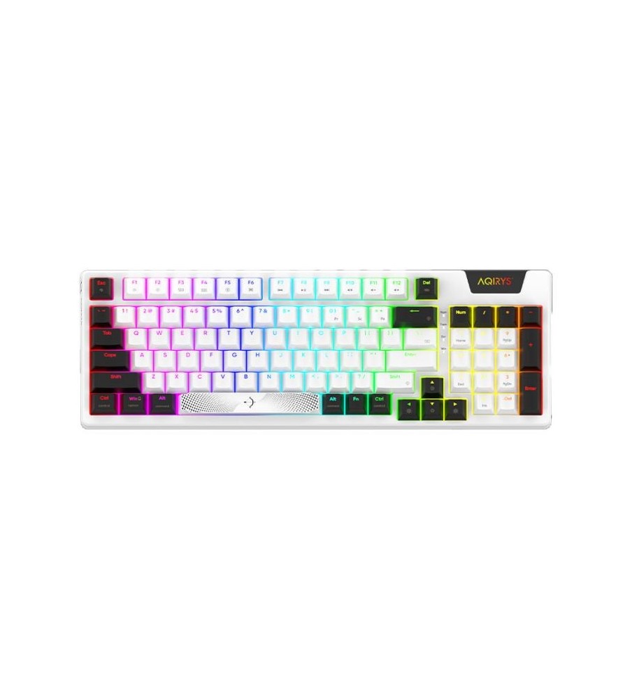 Clavier Filaire Gamer Mécanique AQIRYS ADARA 100% Anti-ghosting RGB - Blanc Clavier Filaire Gamer Mécanique AQIRYS ADARA 100% Anti-ghosting RGB - Blanc